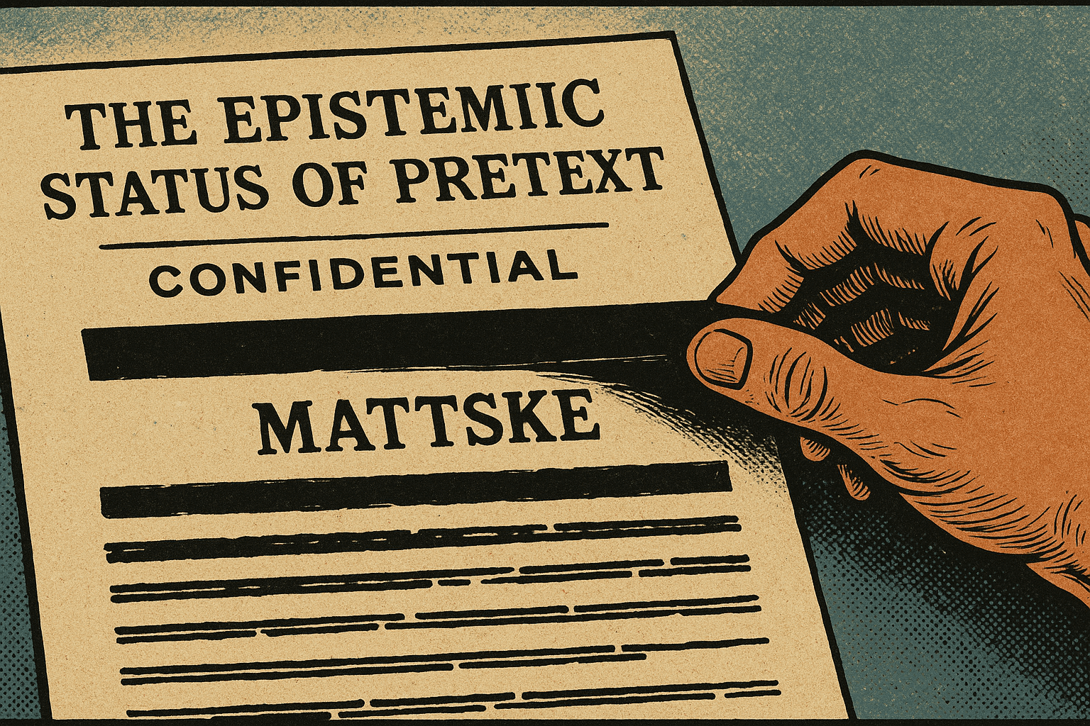 The Epistemic Status of Pretext
